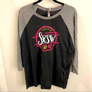 SXSW men’s raglan T-shirt